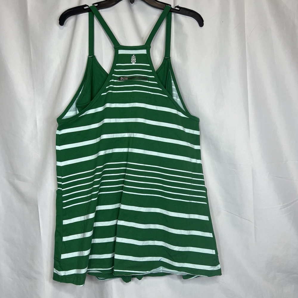 FP Free People Hot Shot Mini Dress Romper Stripe Green Women's M Sport Casual - Picture 5 of 14